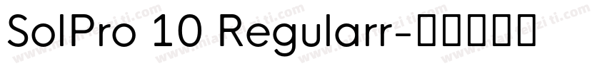 SolPro 10 Regularr字体转换